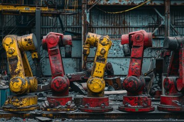 Fototapete - Imagining a future where automation and technology shape the labor landscape