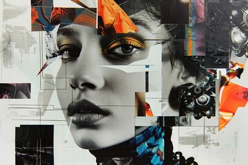 Poster - Play with symmetry and asymmetry to create visual tension in your collage