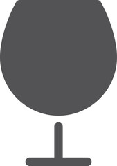 Wall Mural - Wine glass black icon. Alcohol drink symbol