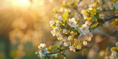 Sticker - Fruit tree in full bloom with a shallow depth of field