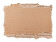 © Gudman - Piece of torn cardboard on a white background. Torn cardboard isolate