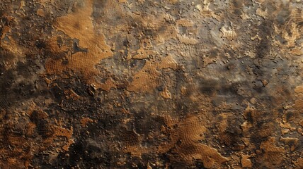 Metal old grunge copper bronze rusty texture, gold background effect wallpaper. Grunge metallic tile design, rustic marble stone texture, oxidation on iron plate.