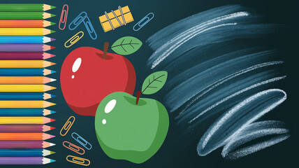 illustration of an abstract background with apple