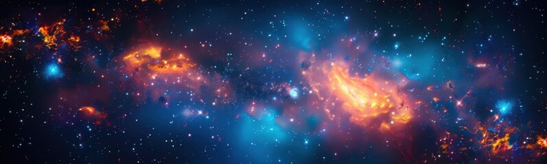 Wall Mural - very large galaxy with many stars in it, banner, copy space