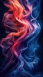 © kramynina - Abstract of a red and blue smoke swirl, vertical background