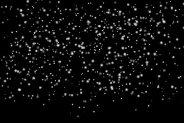 Wall Mural - fluffy small snowflakes on a fake transparent background. Snow background for Christmas. Heavy snowflakes falling from the sky. Use transparency mode. 