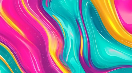 Wall Mural - Mesmerizing blend of vibrant colors, creating a dynamic and visually captivating abstract background with swirling patterns and a sense of fluidity