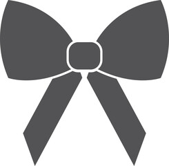 Poster - Bow black icon. Decorative knot. Present element