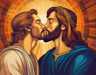 Kiss of Judas Depicting the Betrayal of Jesus in Religious Art