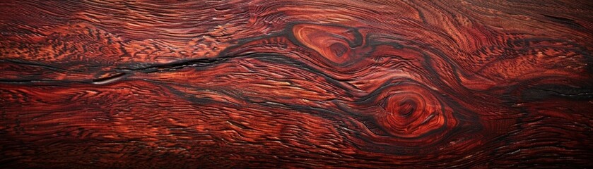 Canvas Print - Exotic rosewood with vibrant red tones, suitable for luxury guitar bodies, luxury wood texture, musical artistry