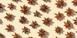 © Ice Cream Paradise - star anise and cloves, each with a shadow, spread across a soft beige background