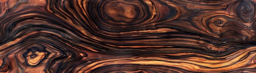 Wall Mural - Fine santos rosewood with warm, rich hues, perfect for highend cabinetry, luxury wood texture, classic refinement