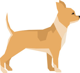 Wall Mural - Chihuahua breed icon. Color dog side view