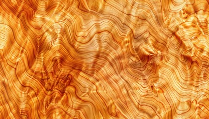 Wall Mural - Polished figured maple with intricate, flamelike grain, ideal for luxury musical instruments, luxury wood texture, elegant artistry