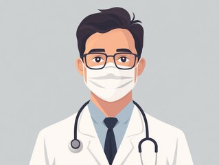 Poster - doctor with stethoscope