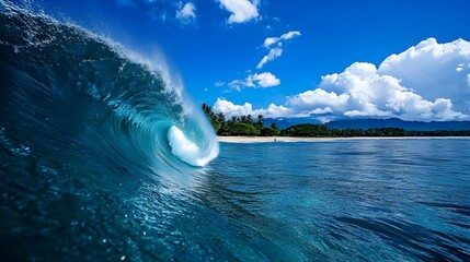 Wall Mural - waves and sky