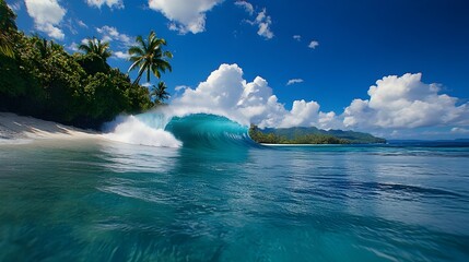 Wall Mural - waves and sky