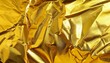 © Patti - gold foil leaf shiny texture abstract yellow wrapping paper for background and design art work