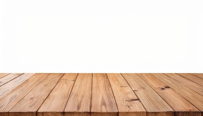 wooden tabletop isolated on white background empty rustic wood table for montage product display or design key visual layout with clipping path