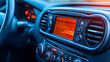 © Nemanja - Closeup of car automobile interior with multimedia display screen and radio. Navigation system electronic technology dashboard for transportation and travel, modern drive device, digital smart control