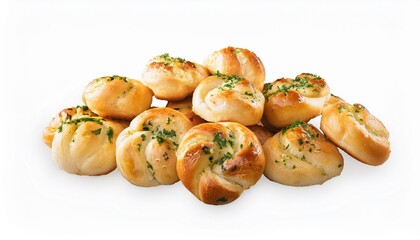 garlic knots isolated on transparent background