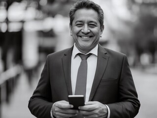 Smiling Professional Man in Suit