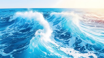 Ocean Wave Crashing.