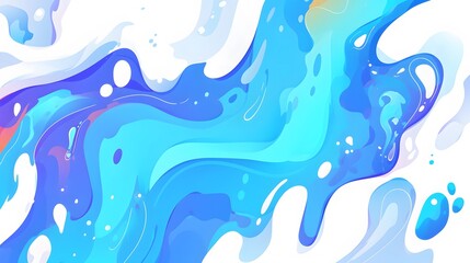 Wall Mural - Abstract Blue and White Swirls Background.