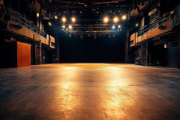 Drama on Stage: Theatrical Floor Spotlights in a Performance Hall