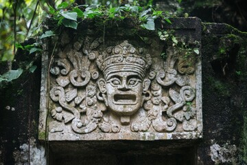 Ancient Stone Carving of a Face