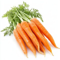 Wall Mural - close up of carrot isolated on white background