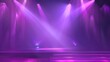 © sablengjago - A purple stage with spotlights and a raised platform.