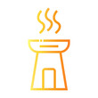 © darwin - traditional burning stove Line Gradient Icon