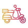 © darwin - vespa travel Line Gradient Icon