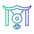 © darwin - balinese gong Line Gradient Icon