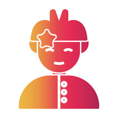 Sticker - balinese man Gradient icon