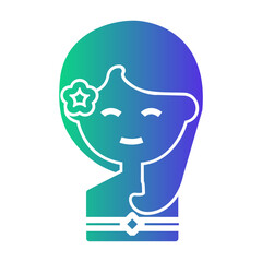 Sticker - balinese woman Gradient icon