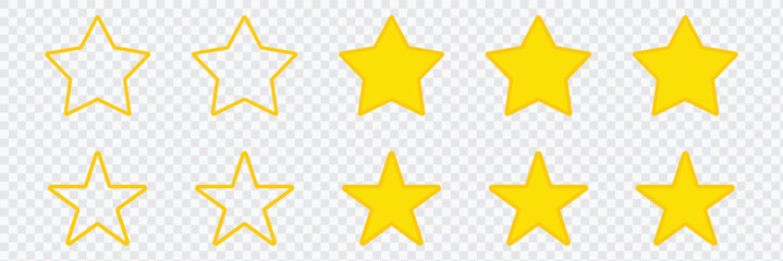 Wall Mural - One to five star rating, rate us, Customer feedback concept. review vector icon set . Vector illustration. isolated on grey background