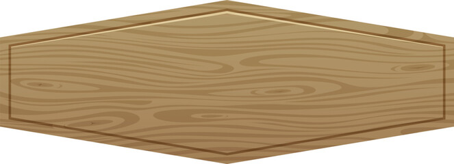 Wall Mural - wooden sign template. realistic panel. natural material board