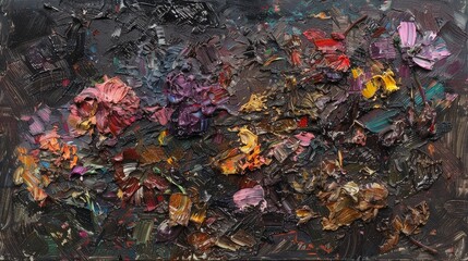 Sticker - Abstract Art: Palette Knife Symphony