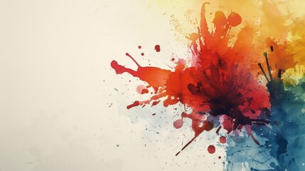 Poster - Watercolor Splatter Abstract Art Background