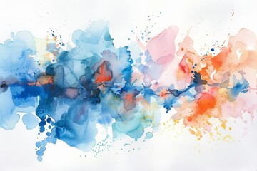 Poster - Artistic Watercolor Splatter Abstract