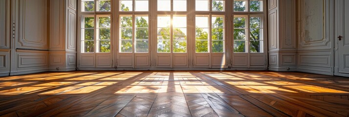 Poster - Vacant room featuring hardwood flooring