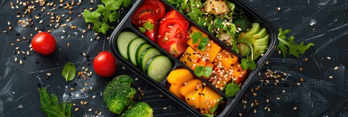 Wall Mural - Healthy snack in a bento container