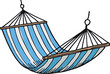 © ONYXprj - Hammock color sketch. Vacation summer relaxing icon