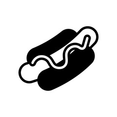 Poster - hot dog Solid Black