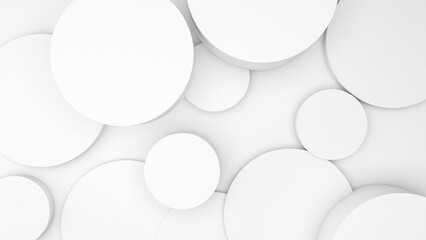 Wall Mural - abstract geometric background shapes white circle in relief, both high and low used to add different