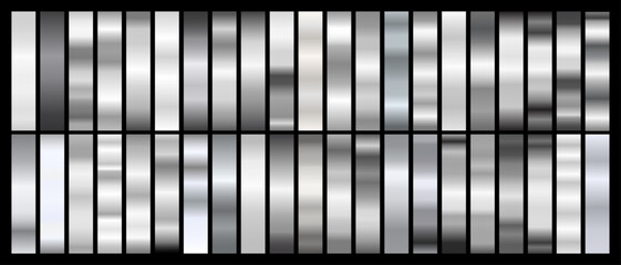 silver gradients color swatch set