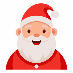 Wall Mural - Christmas Santa smiling vector art illustration