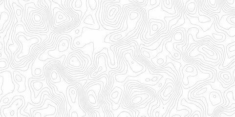 Wall Mural - Vector topo map seamless wave topography map pattern camping grid cartography diagram black and white geometric carve wave line. abstract landscape topography line map wavy texture design background.